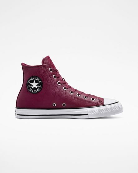 Men's Converse Chuck Taylor All Star Leather High Top Shoes Pink | AU 1569CK